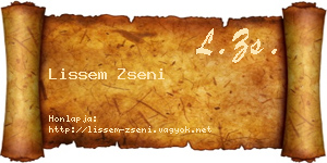 Lissem Zseni névjegykártya